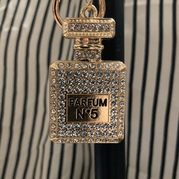 Rhinestone Parfum No 5 keychain and bag charm - Picture 3 of 6